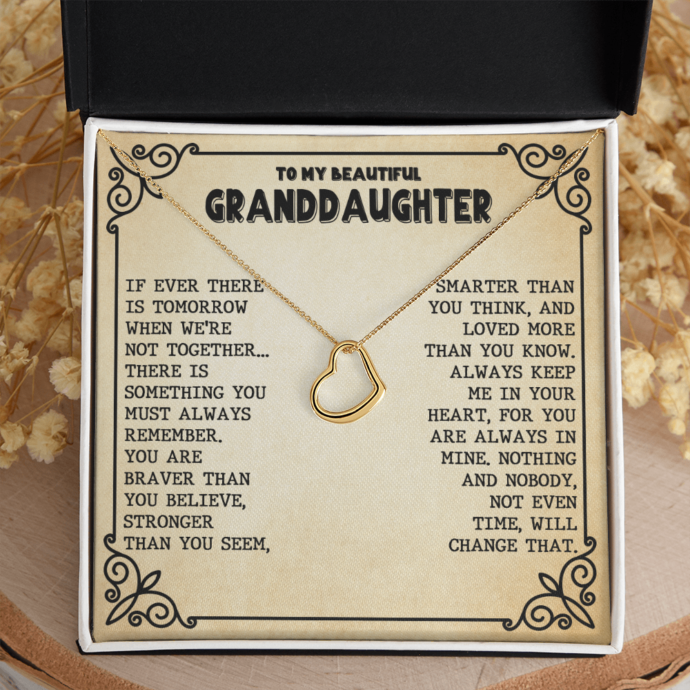 Granddaughter - Delightful -  Delicate Hearts Necklace