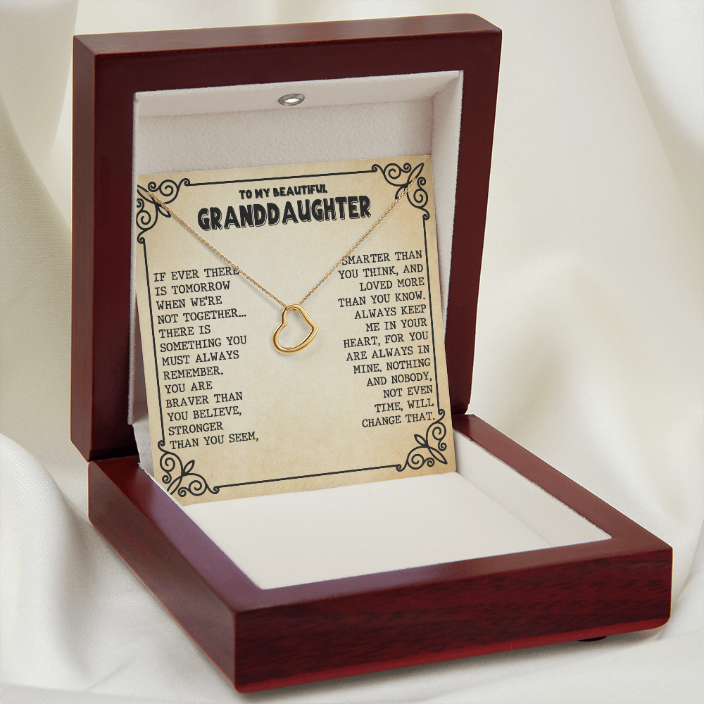 Granddaughter - Delightful -  Delicate Hearts Necklace
