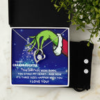 TO MY GRANDDAUGHTER FOREVER LOVE NECKLACE AND EARRINGS SET - GRINCH