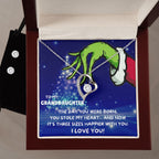 TO MY GRANDDAUGHTER FOREVER LOVE NECKLACE AND EARRINGS SET - GRINCH