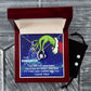 TO MY DAUGHTER FOREVER LOVE NECKLACE AND EARRINGS SET - GRINCH