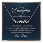 TO MY DAUGHTER LITTLE GIRL CUSTOM NAME NECKLACE GIFT SET