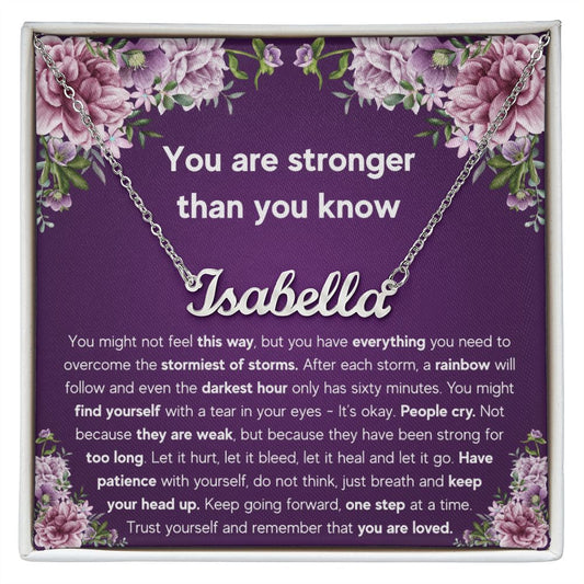 ENCOURAGEMENT STORM CUSTOM NAME NECKLACE