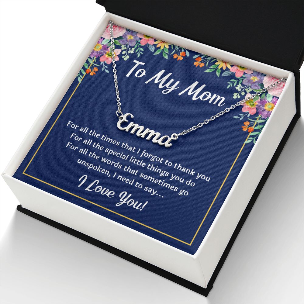 TO MY MOM FOR ALL NAME NECKLACE GIFT SET