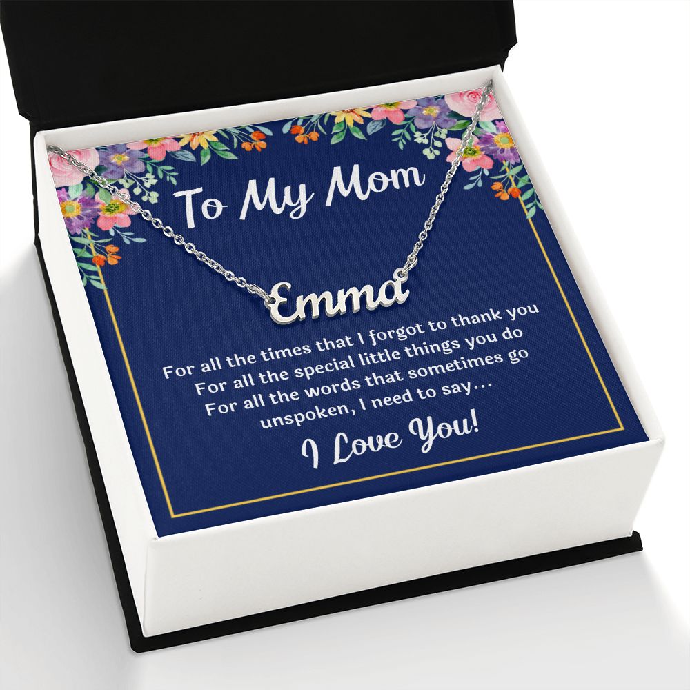 TO MY MOM FOR ALL NAME NECKLACE GIFT SET