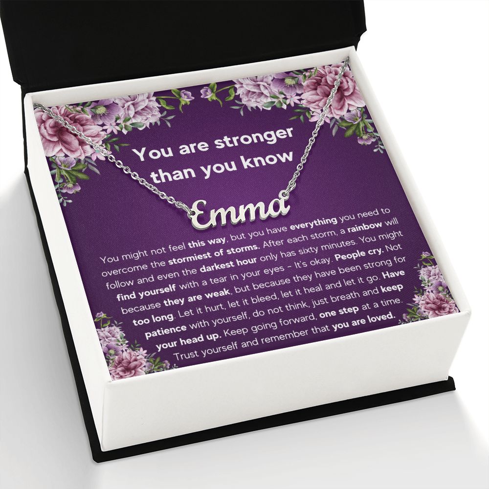 ENCOURAGEMENT STORM CUSTOM NAME NECKLACE