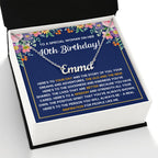40TH BIRTHDAY PINK WISDOM CUSTOM NAME NECKLACE