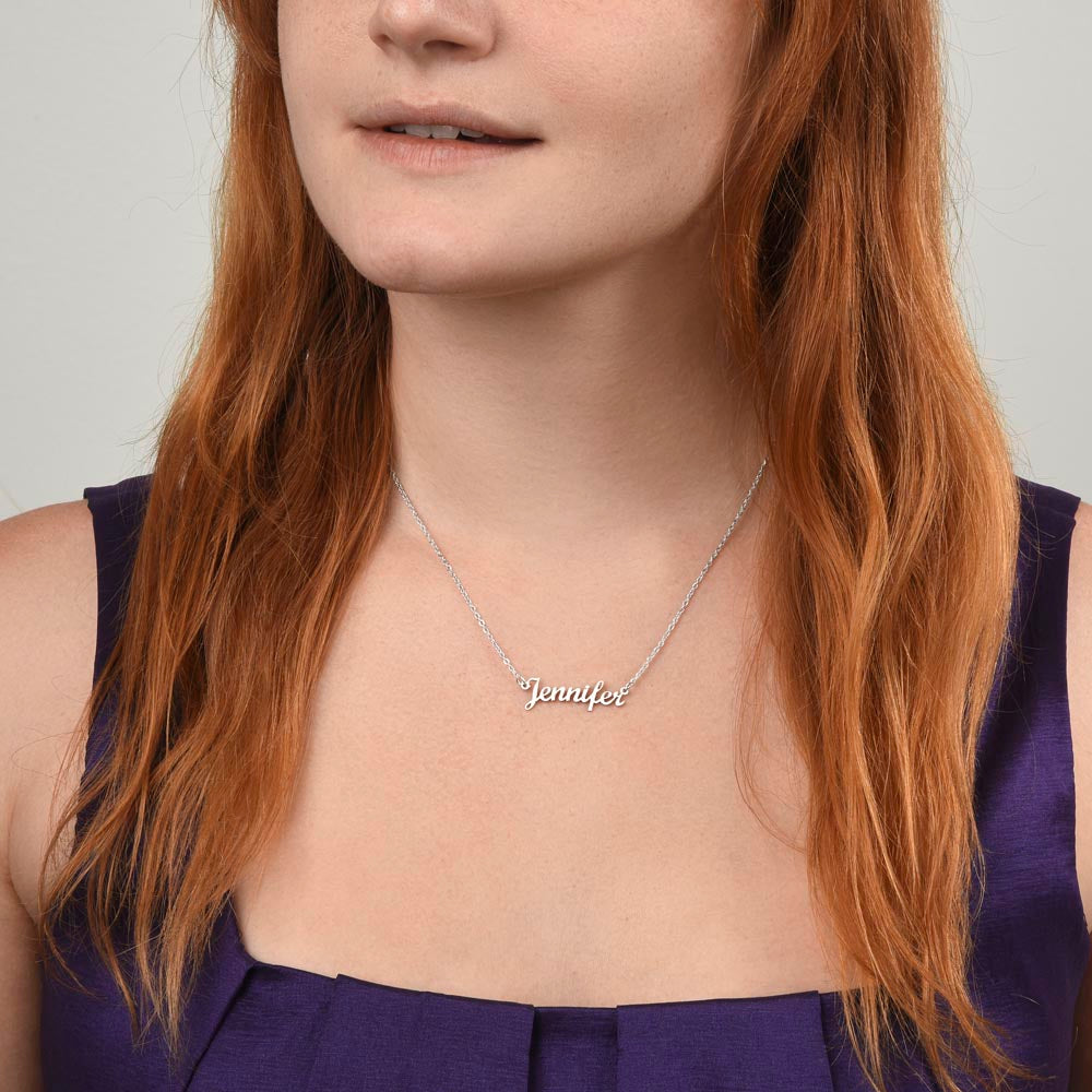 70TH BIRTHDAY PINK MILESTONE CUSTOM NAME NECKLACE