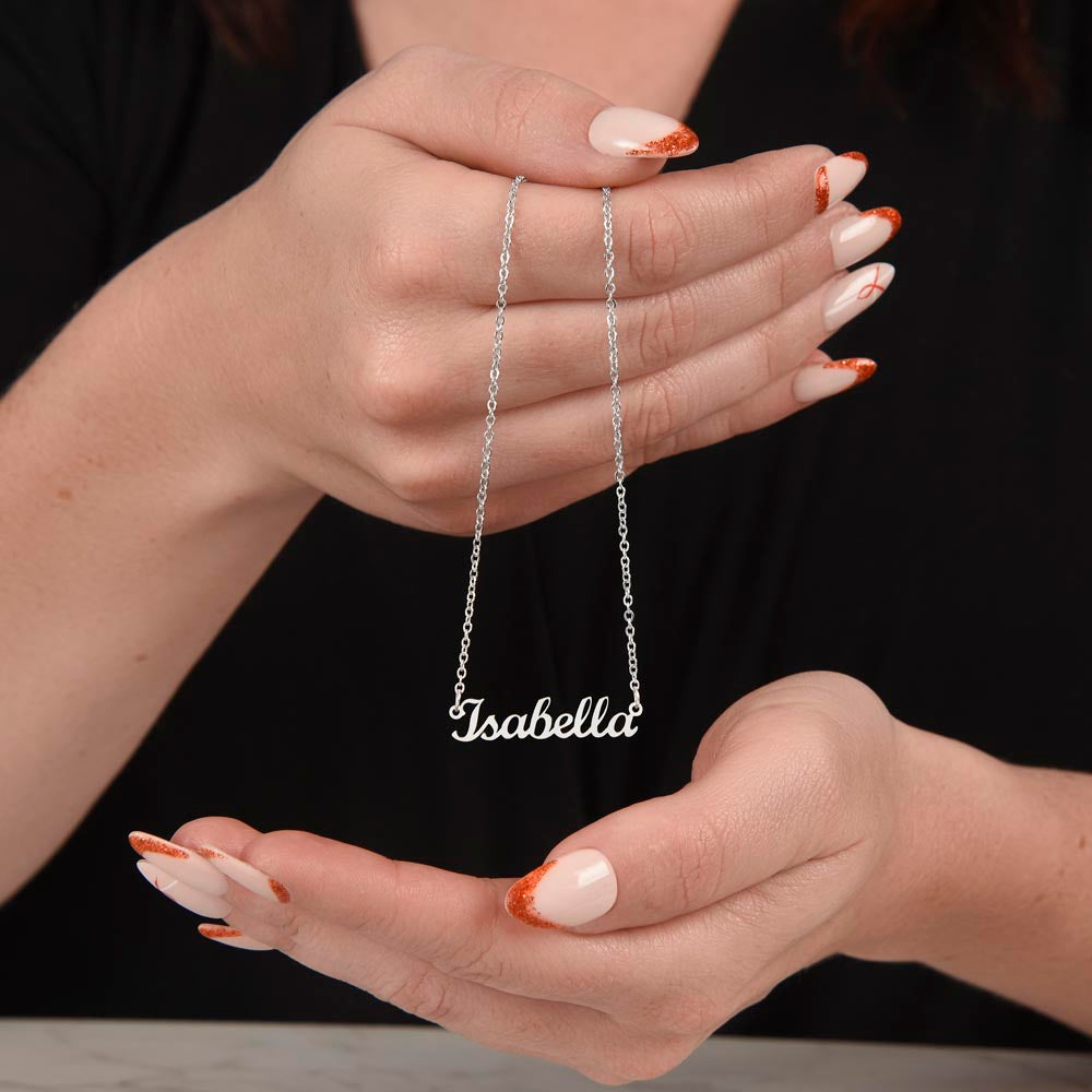 TO MY WIFE SOONER NAME NECKLACE GIFT SET