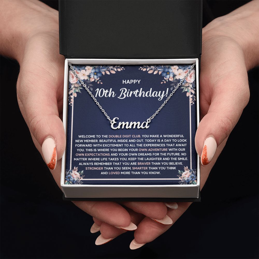 10TH BIRTHDAY DREAMS CUSTOM NAME NECKLACE