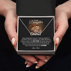TO MY DAUGHTER OLD LION NAME NECKLACE GIFT SET