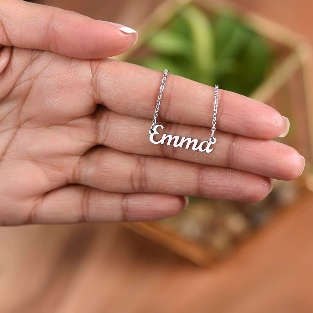 TO MY MOMMY BUMP NAME NECKLACE GIFT SET
