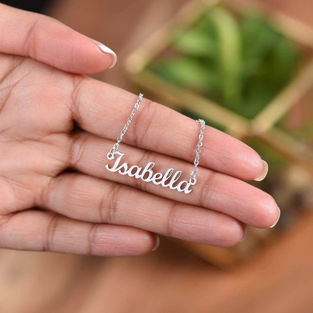 TO MY WIFE SOONER NAME NECKLACE GIFT SET