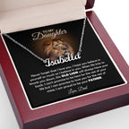 TO MY DAUGHTER OLD LION NAME NECKLACE GIFT SET