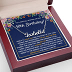40TH BIRTHDAY PINK WISDOM CUSTOM NAME NECKLACE