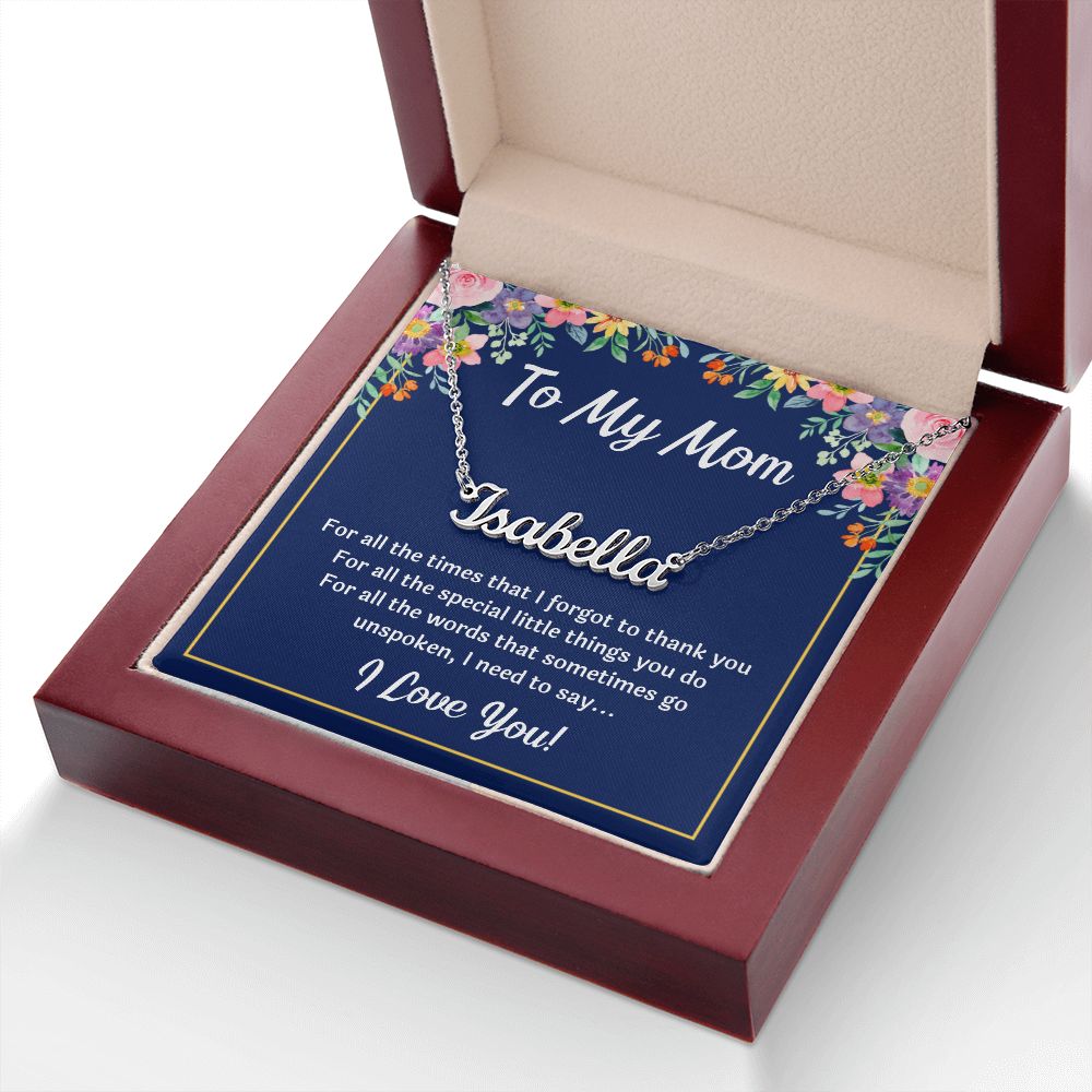 TO MY MOM FOR ALL NAME NECKLACE GIFT SET