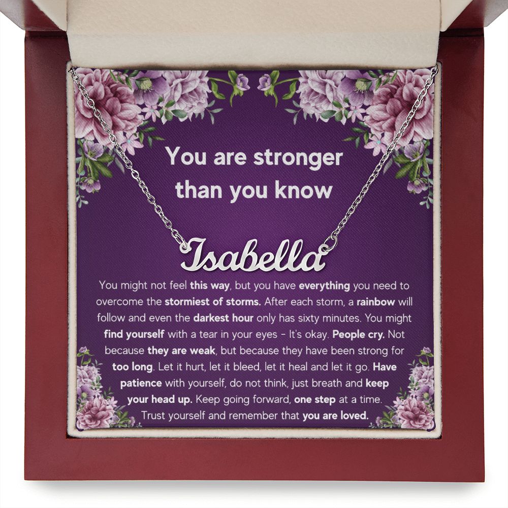 ENCOURAGEMENT STORM CUSTOM NAME NECKLACE