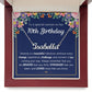 70TH BIRTHDAY PINK MILESTONE CUSTOM NAME NECKLACE