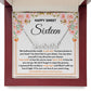 16TH BIRTHDAY DIRECTION SQUEEZED CUSTOM NAME NECKLACE