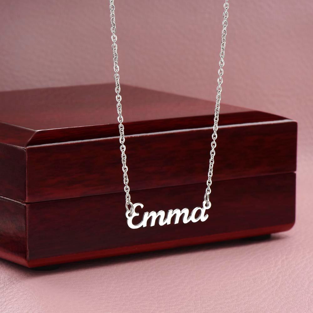 TO MY DAUGHTER OLD LION NAME NECKLACE GIFT SET