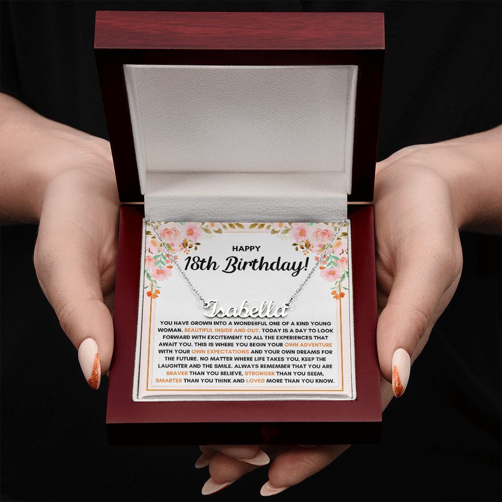 18TH BIRTHDAY DREAMS CUSTOM NAME NECKLACE