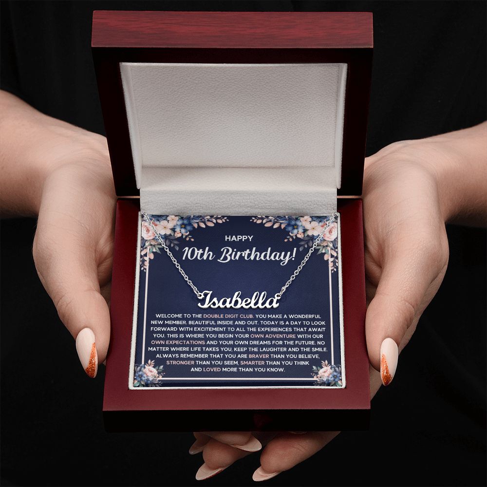 10TH BIRTHDAY DREAMS CUSTOM NAME NECKLACE