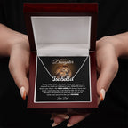 TO MY DAUGHTER OLD LION NAME NECKLACE GIFT SET