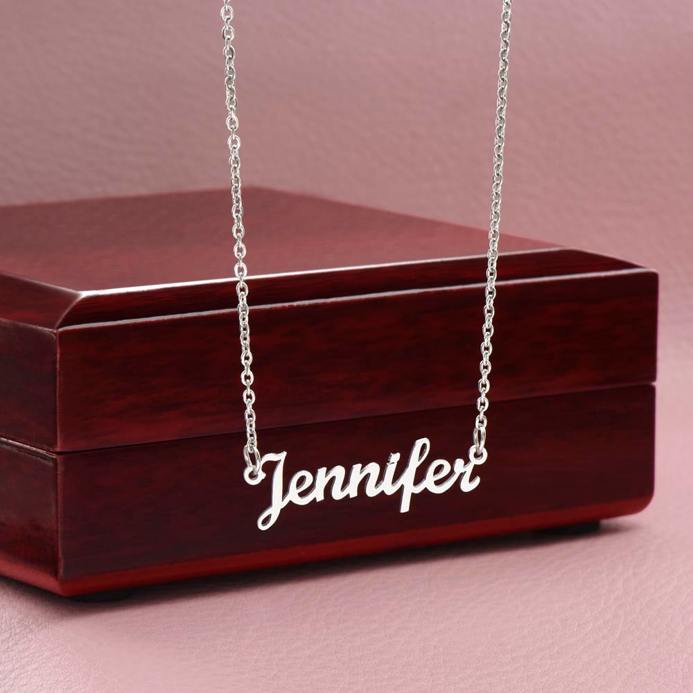 60TH BIRTHDAY PINK WISDOM CUSTOM NAME NECKLACE
