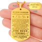 Grandson - Strong & Confident - Engraved Dog Tag Necklace
