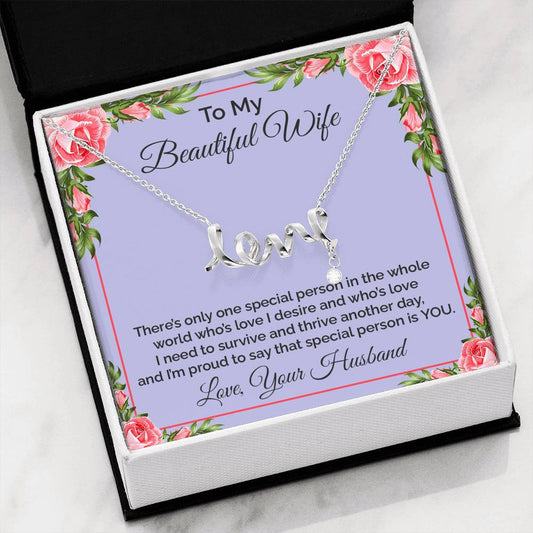 To My Beautiful Wife - YOU - Necklace