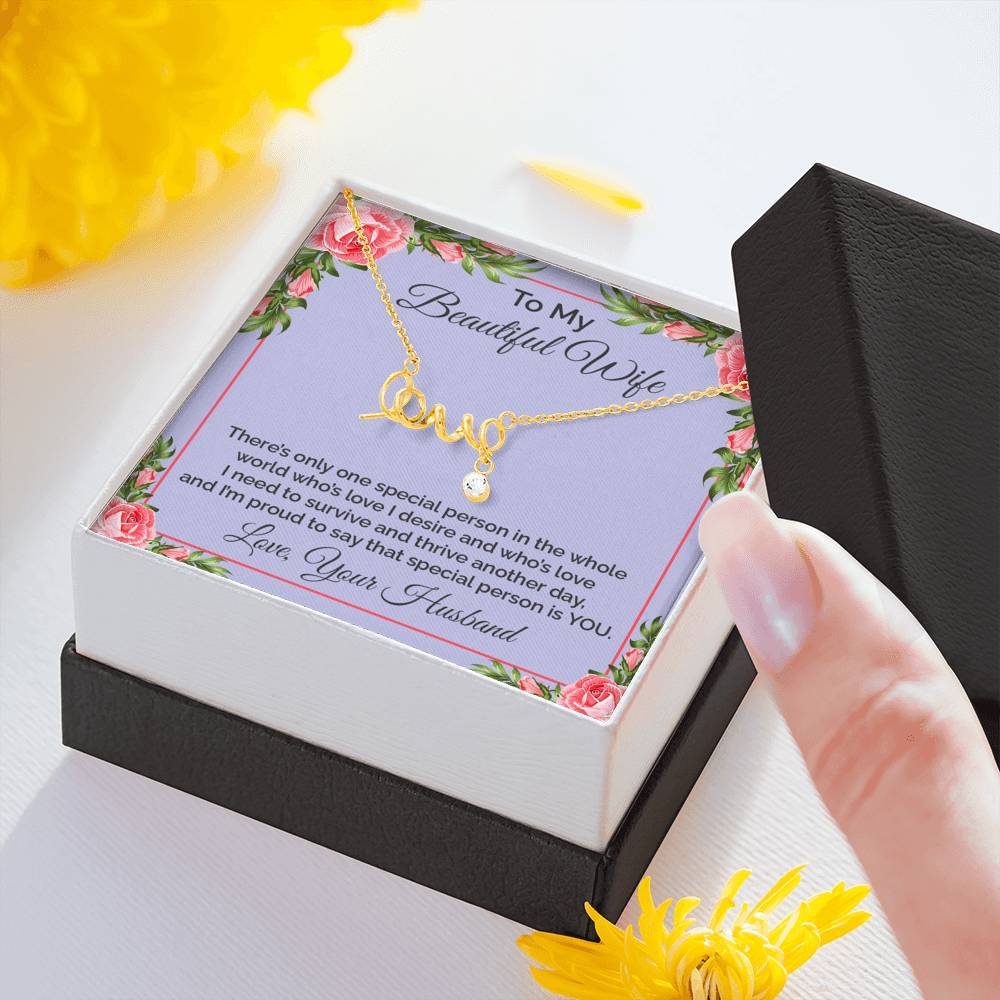To My Beautiful Wife - YOU - Necklace