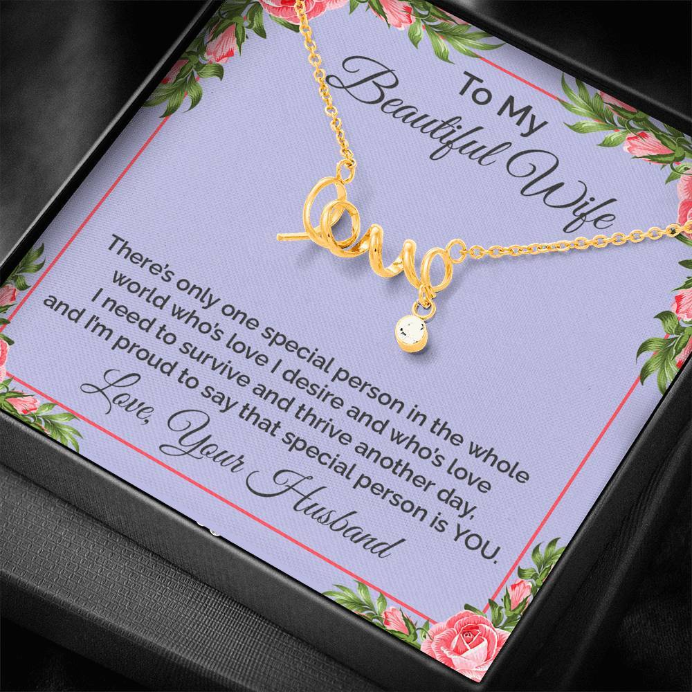 To My Beautiful Wife - YOU - Necklace