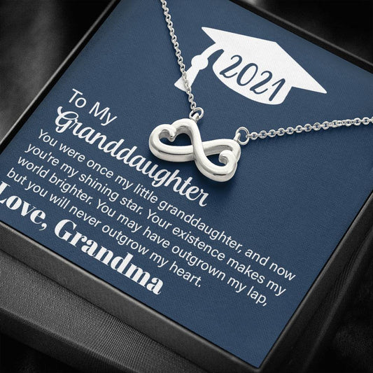 Graduation 2021, To Granddaughter, Infinity Hearts Necklace