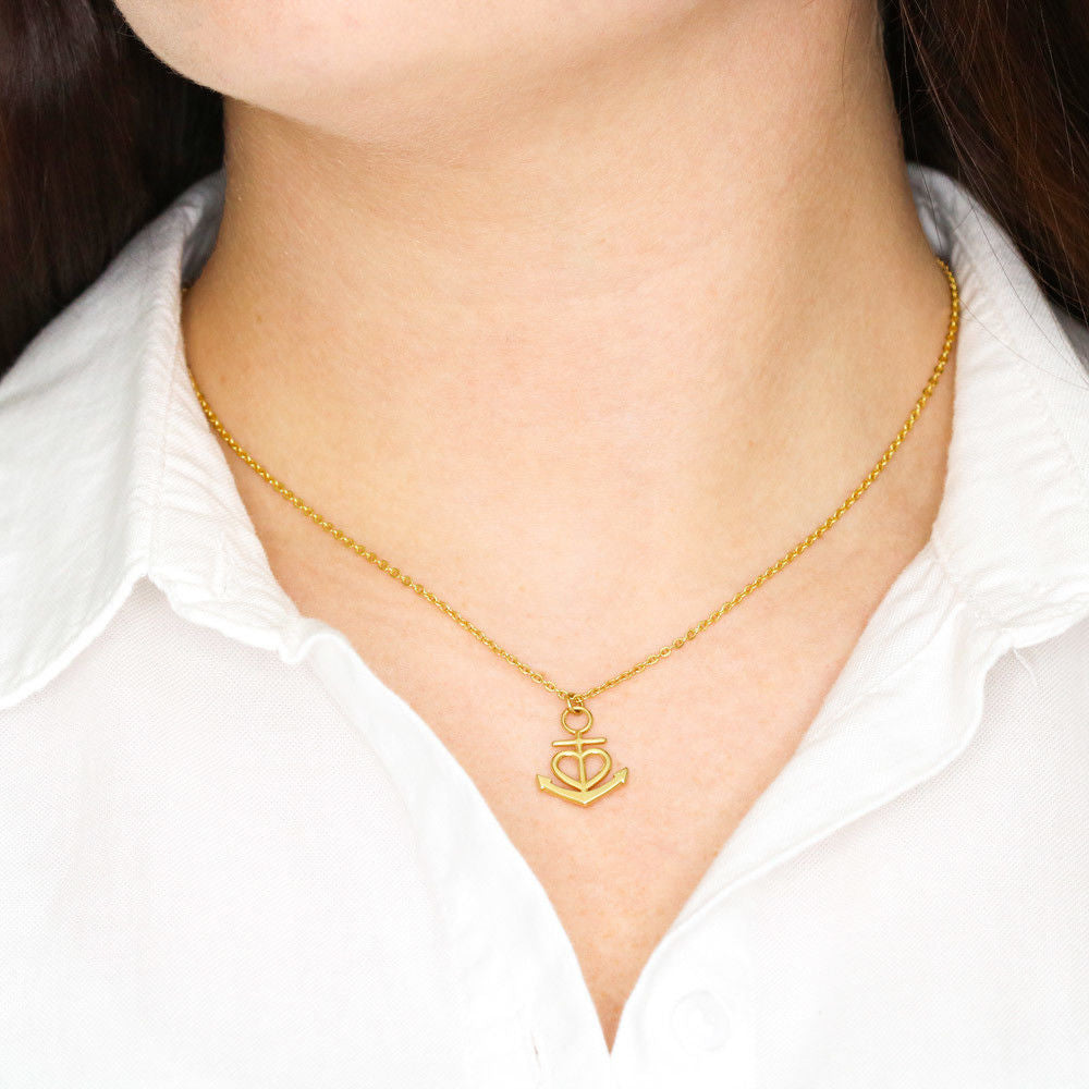 TO MY BESTFRIEND ANCHOR NECKLACE GIFT SET