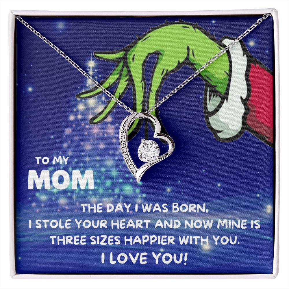 TO MY MOM FOREVER LOVE NECKLACE GIFT SET - GRINCH