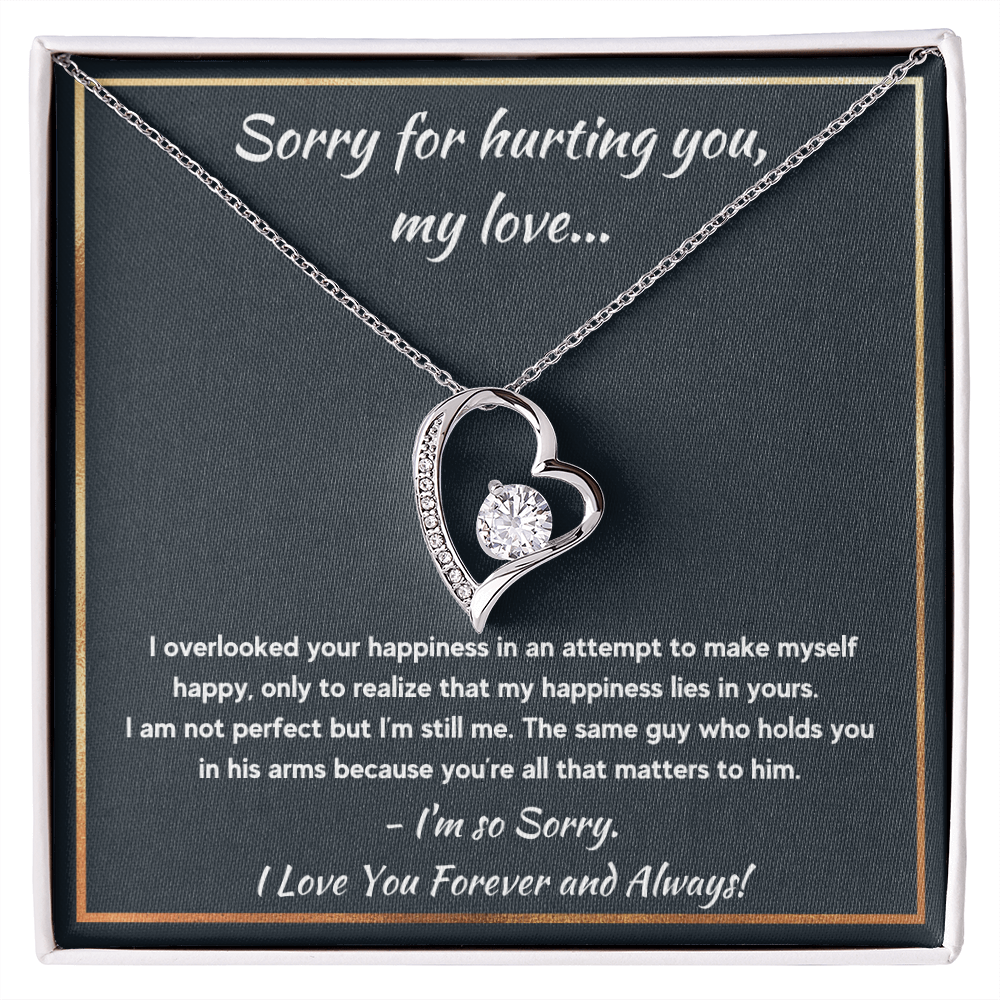 I'M SORRY HAPPINESS FOREVER LOVE NECKLACE GIFT SET
