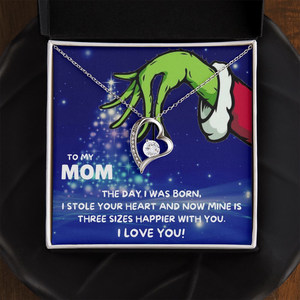 TO MY MOM FOREVER LOVE NECKLACE GIFT SET - GRINCH
