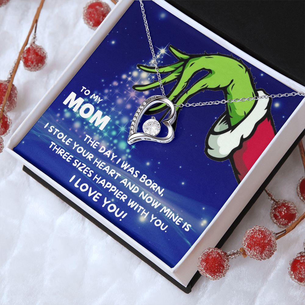 TO MY MOM FOREVER LOVE NECKLACE GIFT SET - GRINCH