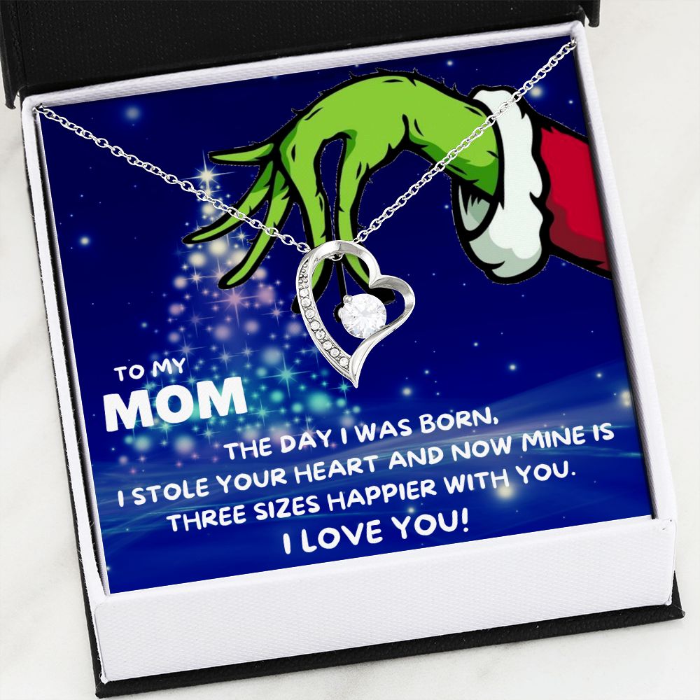 TO MY MOM FOREVER LOVE NECKLACE GIFT SET - GRINCH