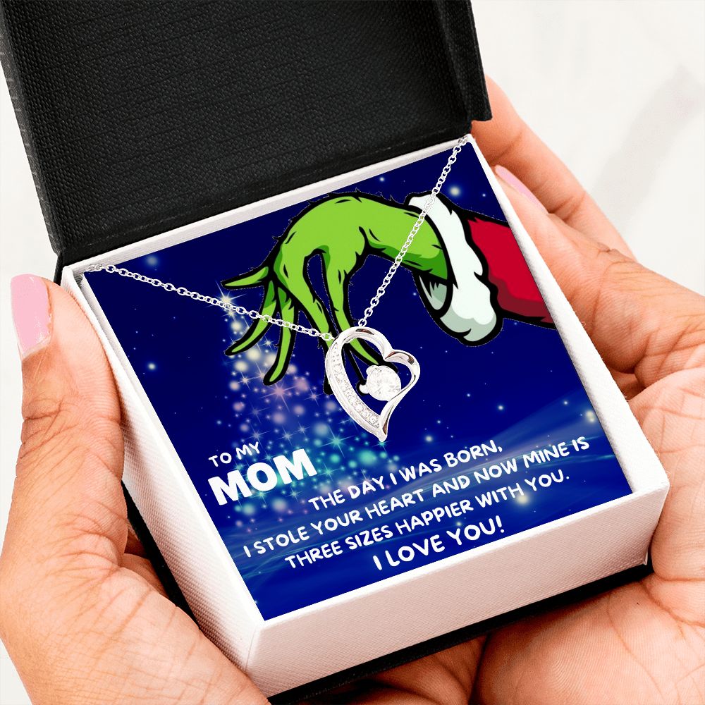 TO MY MOM FOREVER LOVE NECKLACE GIFT SET - GRINCH
