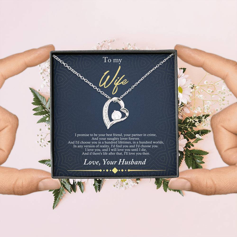 To My Wife - Your Naughty Lover Forever - Necklace
