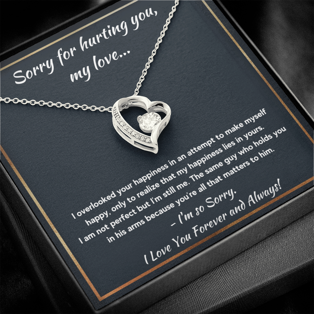 I'M SORRY HAPPINESS FOREVER LOVE NECKLACE GIFT SET
