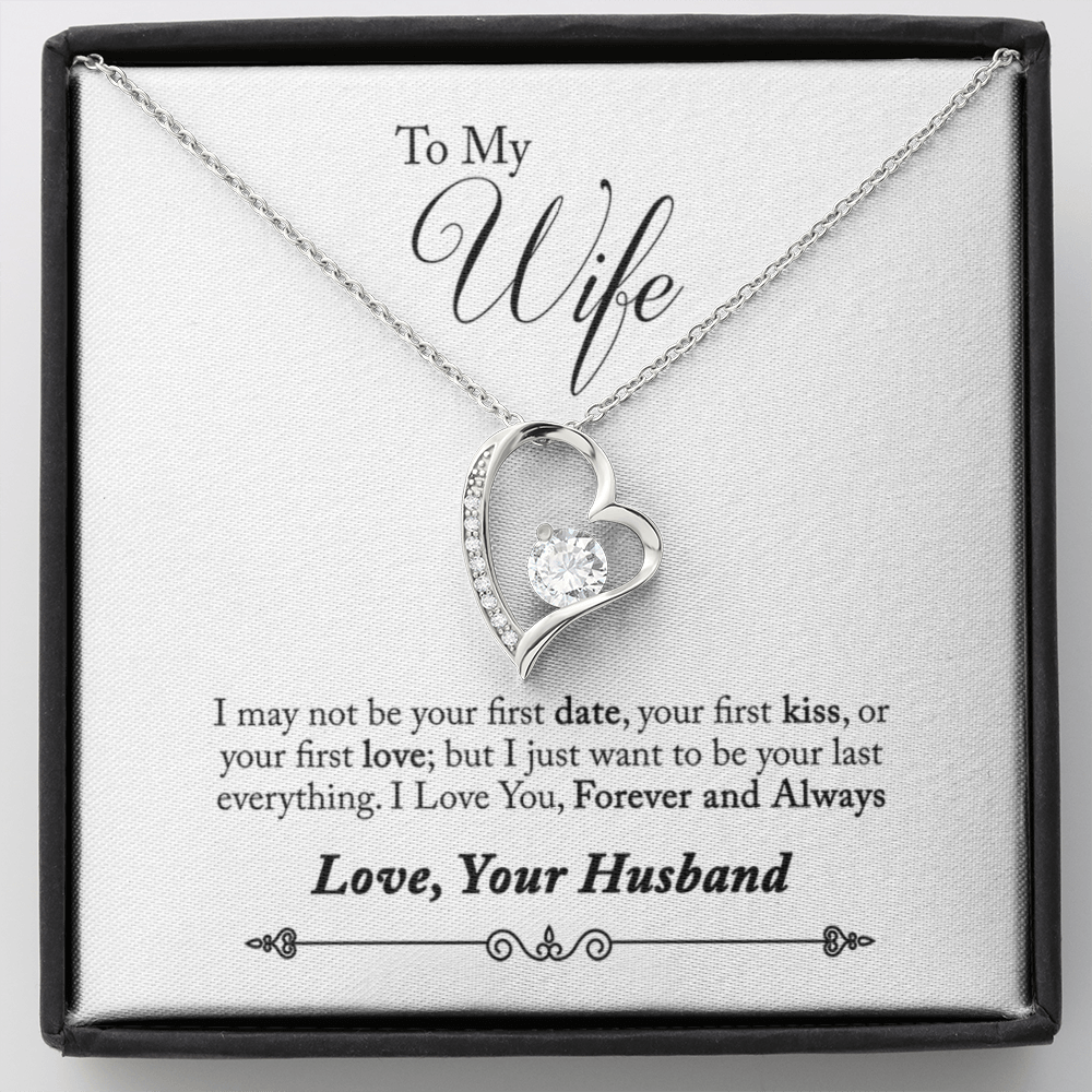 TO MY WIFE LAST EVERYTHING FOREVER LOVE NECKLACE GIFT SET