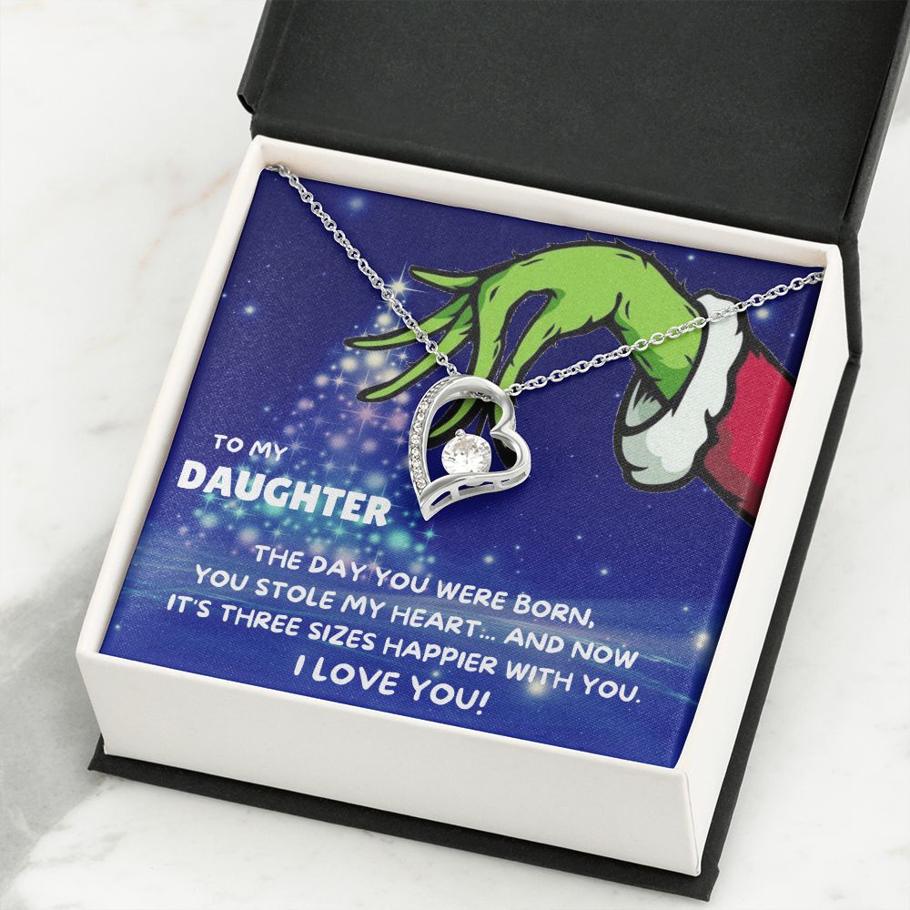 TO MY DAUGHTER FOREVER LOVE NECKLACE GIFT SET - GRINCH