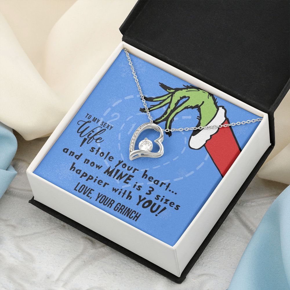 TO MY SEXY WIFE FOREVER LOVE NECKLACE GIFT SET - GRINCH