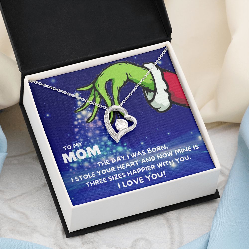 TO MY MOM FOREVER LOVE NECKLACE GIFT SET - GRINCH