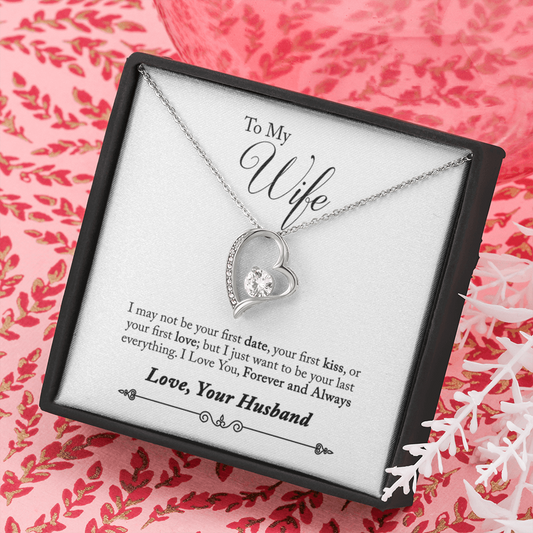 TO MY WIFE LAST EVERYTHING FOREVER LOVE NECKLACE GIFT SET