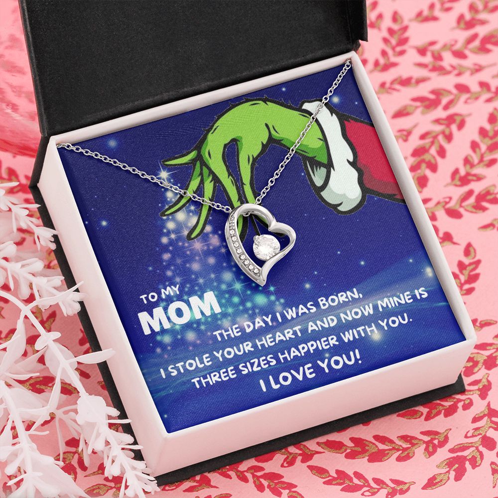 TO MY MOM FOREVER LOVE NECKLACE GIFT SET - GRINCH