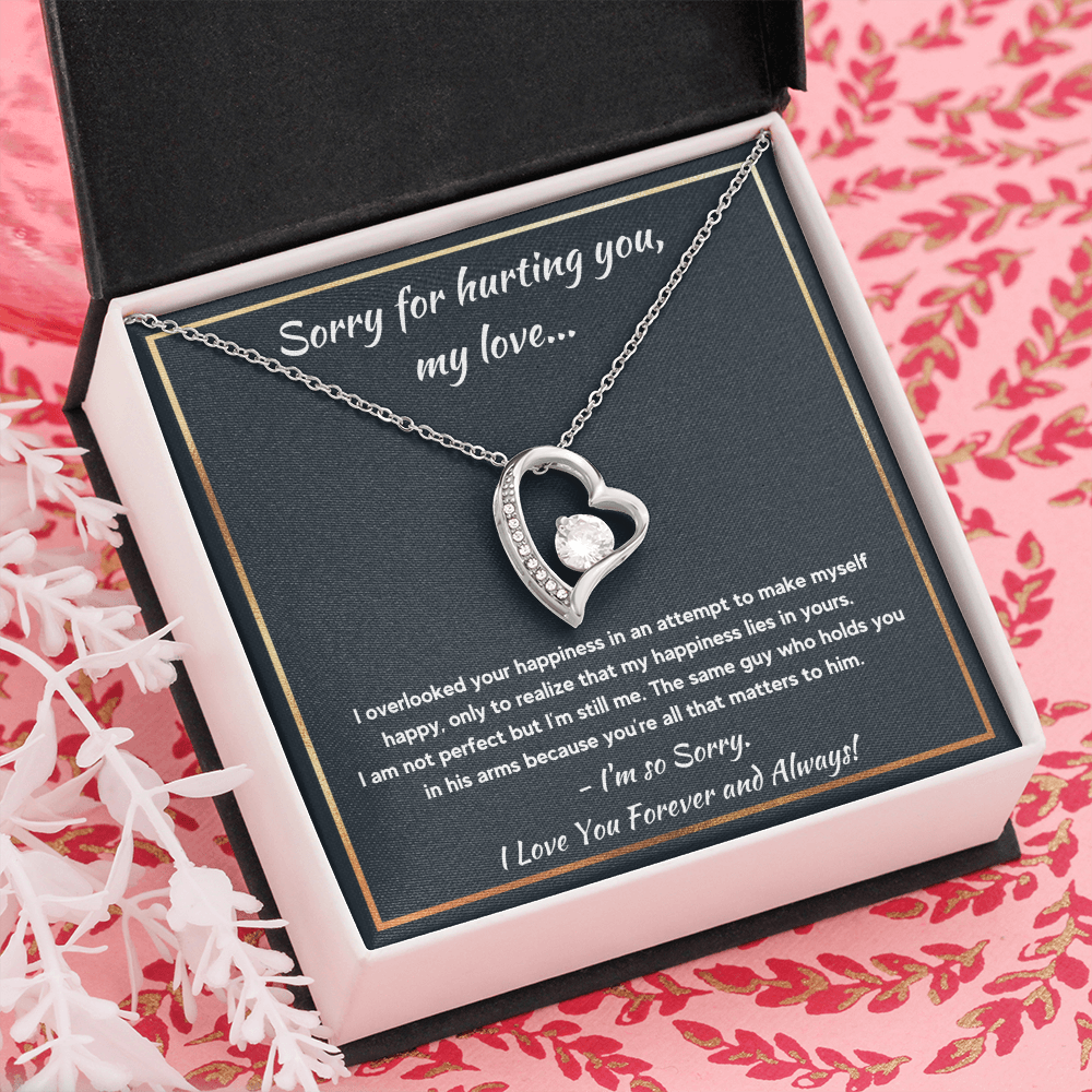 I'M SORRY HAPPINESS FOREVER LOVE NECKLACE GIFT SET