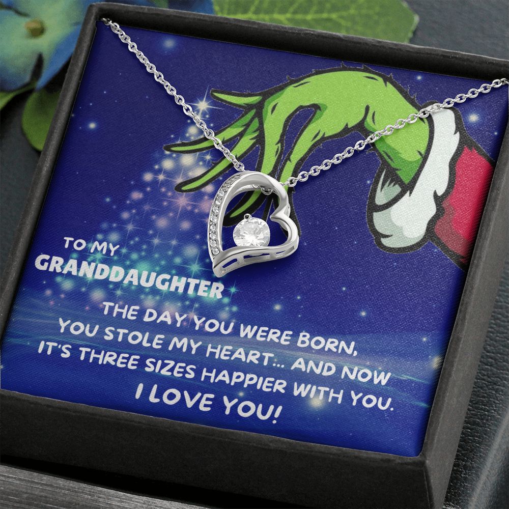 TO MY GRANDDAUGHTER FOREVER LOVE NECKLACE GIFT SET - GRINCH